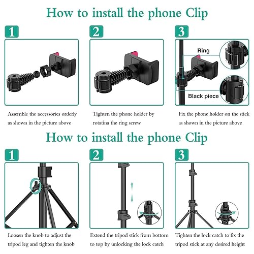 Selfie Ring Light with Tripod Stand Cell Phone Holder