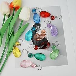 10pcs Crystal Sun Catcher, 38mm Hanging Clear