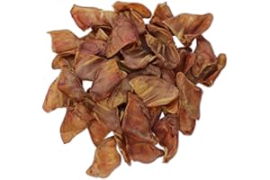 Best Pet Supplies GigaBite Roasted Pig Ears for Dogs - Natural Dog Chews, Roasted Pigs Ears, Safe for Puppies and Aggressive Chewers, Cleans Teeth and Gums - Whole Ears, Pack of 22