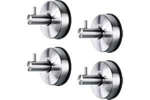 Yohom Vacuum Suction Cup Hooks Shower Towel Holder Bathroom Shower Hook Brushed Stainless Steel Suction Towel Rack Kitchen St