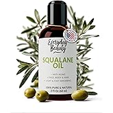 Squalane Oil - 100% Pure &amp; Natural Plant Derived Facial Oil 2 Fl Oz - Cold Pressed and Unrefined Premium Grade Multipurpose Moisturizing Oil for Skin and Hair
