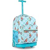 J World Sunrise Kids Rolling Backpack for Girls Boys. Roller Bookbag With Wheels For School, Ice Cone