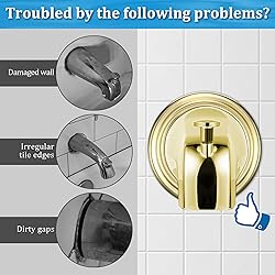 Enhon Metal Tub Spout Cover Ring, Bathroom Faucet
