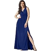 KOH KOH Womens 2026 Long Sleeveless Bridesmaid Cocktail Evening Maxi Dress