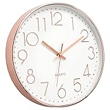 Foxtop Modern Wall Clock 12 Inch Non-Ticking Silent