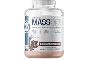 NutraOne Massone Mass Gainer Protein Powder Gain Weight Protein Meal Replacement (Gourmet Chocolate - 7 lbs.)