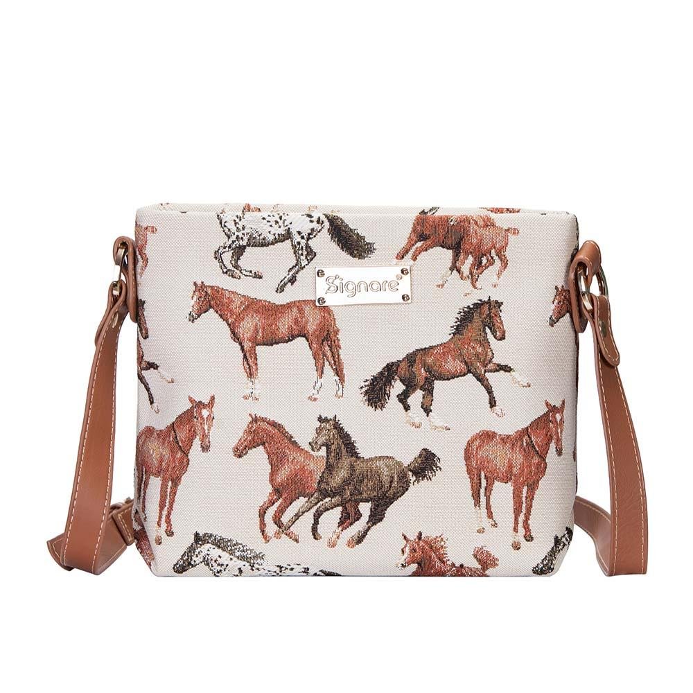 Siganre Tapestry Women's Shoulder Bag, Women's Shoulder Bag, Cross Body Bag with Animal Designs, Horse current, Taille unique, Saddlebags