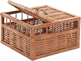 e-wicker24 Wicker Pigeon Basket Natural Woven Carrier for Transport Large Bird view 1