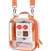 Zalirium Clear Window Travel Case for Yoto Mini, Molded Fixed Grooves & Hard Shell Protective, Holds 20 Yoto Cards & Charging Cable, WaterβResistant with Adjustable Shoulder StrapοΌCase OnlyοΌ