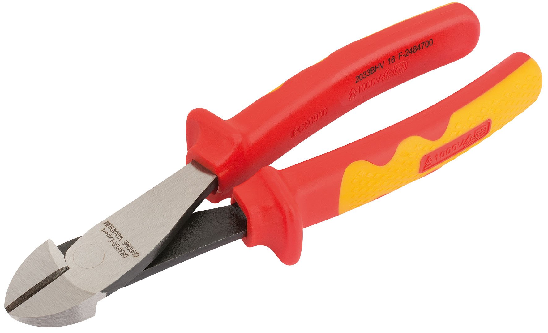 Draper Expert 69181 200 mm VDE Diagonal Side Cutters , Blue