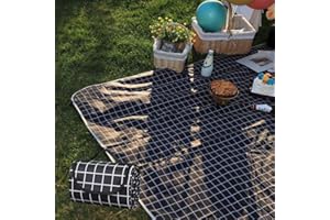 PUPOPIK Extra Large Beach Blanket Outdoor Picnic Blankets, Foldable Waterproof Sand Free Picnic Mat for Festival BBQ Park Grass Lawn Camping Hiking Travel Concerts (Black, 80x60 in)