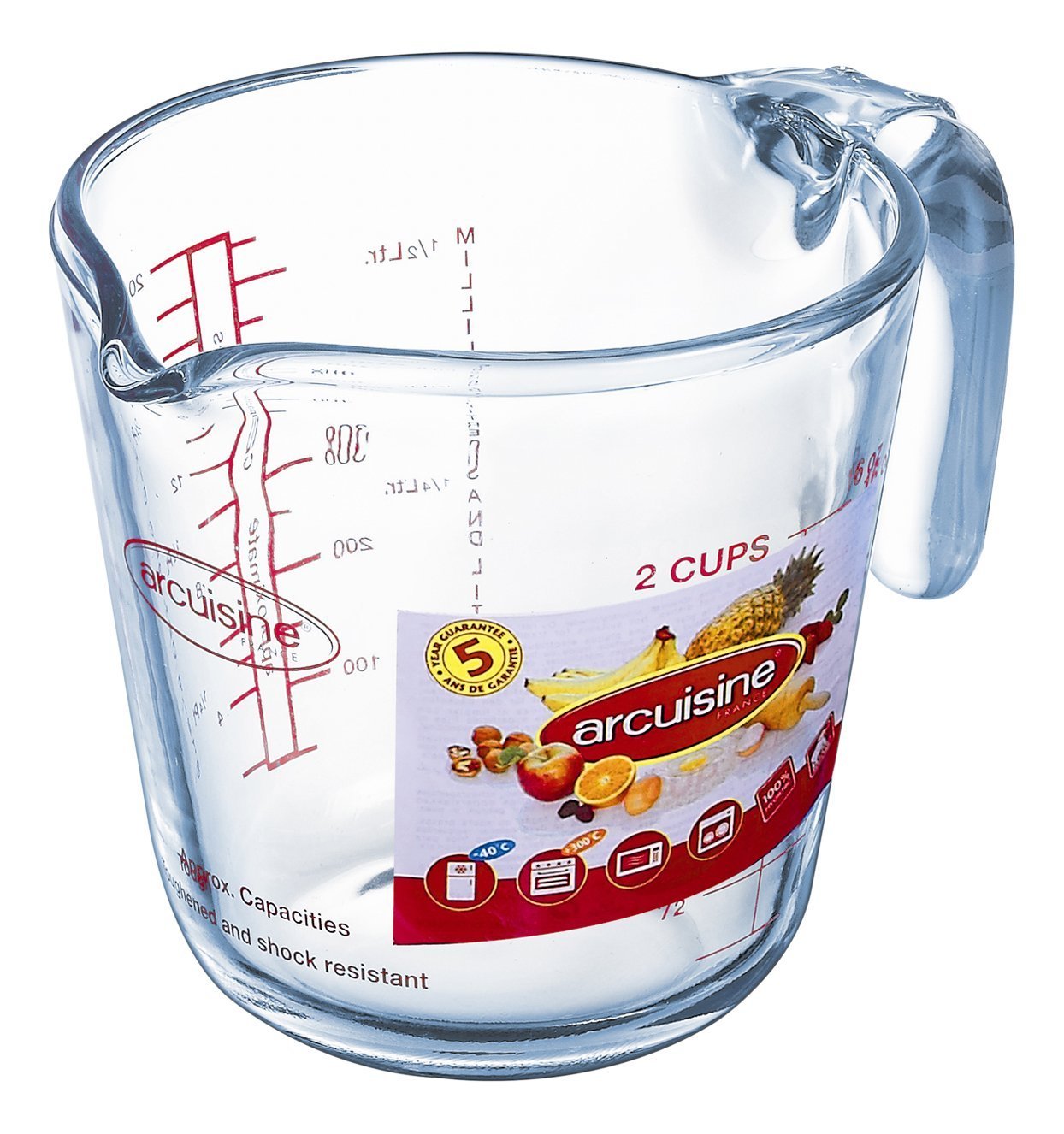 PIREX Measure arcuis Borosilicate Degrees liters 0.5 Kitchen Container