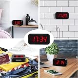 KWANWA Digital Alarm Clock Battery Operated 1.2 inch LED Travel Clock view 7