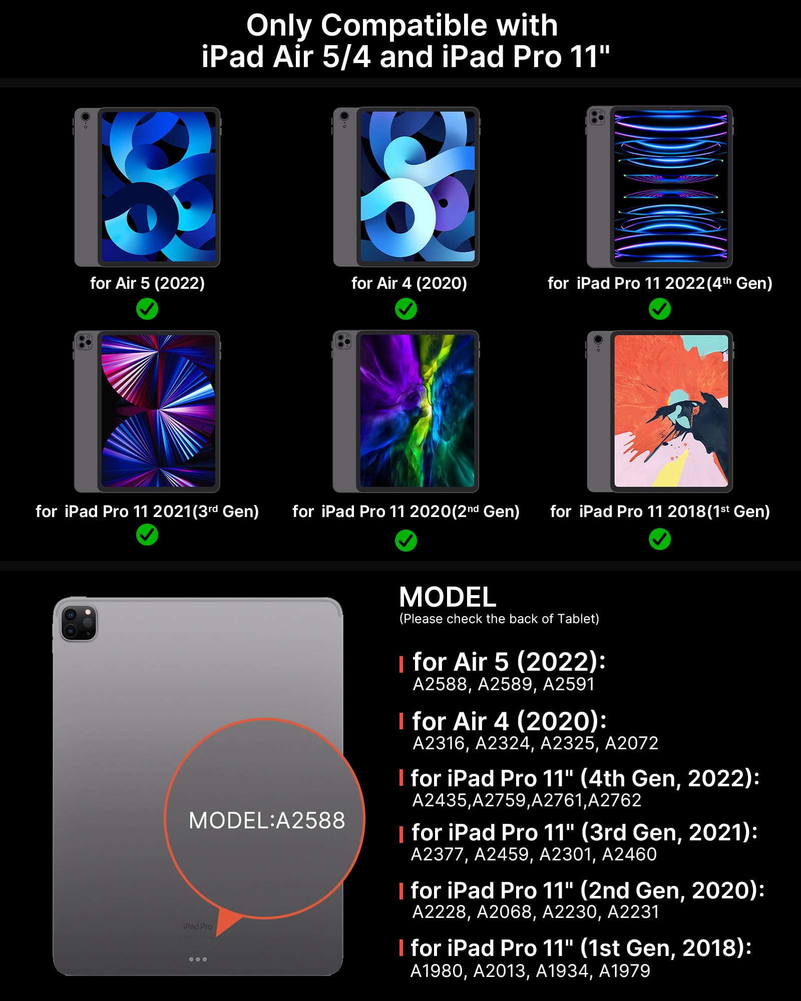 typecase Edge Keyboard Case for iPad Air 11-inch(M3/M2, 2025/2024), iPad Pro 11-inch(4th/3rd/2nd/1st Gen) & iPad Air 10.9-inch 5/4th Gen, Multi-Touch Trackpad, 11-Color Backlight, Pacific Blue