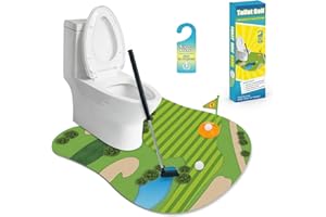 WONDRUS Funny Mini Golf Gag Gifts for Men Golfer, Toilet Golf Bathroom Game for Adults, Unique Birthday Gifts for Dad from Daughter Son, Fun White Elephant Gifts Idea for Brother, Husband, Boys, Boyfriend,Him