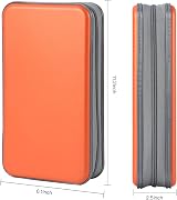 alavisxf xx 96 Capacity CD DVD Case Portable Zipper Holder Orange view 3