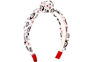 Wee Ones Divine Creations, Girls' Signature Collegiate Logo Print Grosgrain Knot Headband, One Size, Georgia Bulldogs