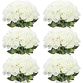 Jexine 50 Pcs Artificial Rose Flower Bulk Realistic Silk Fake Roses with Long Stem Plastic Artificial Flower Bouquet Real Looking for Home Wedding Centerpieces Party Decoration(Beige)