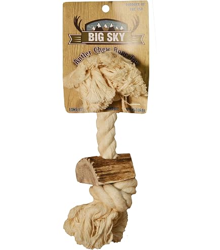 Pet Supplies : Pet Chew Toys : BIG SKY ROPE TOY W/ANTLER 3/4" X12" WHITE :  Amazon.com