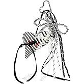 Livjump Plush Heart with Lace Bag Charms, Luxury Striped Bowknot Keychain,Backpack Purse Pendant Accessories Gifts Keyrings