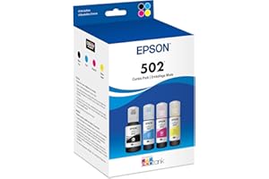 Epson 502 EcoTank Auto-Stop Ink Bottle, Colour Combo Pack (T502520)