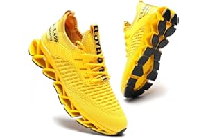 KAPSEN Men's Running Shoes Blade Tennis Walking Fashion Sneakers Breathable Non Slip Gym Sports Work Trainers