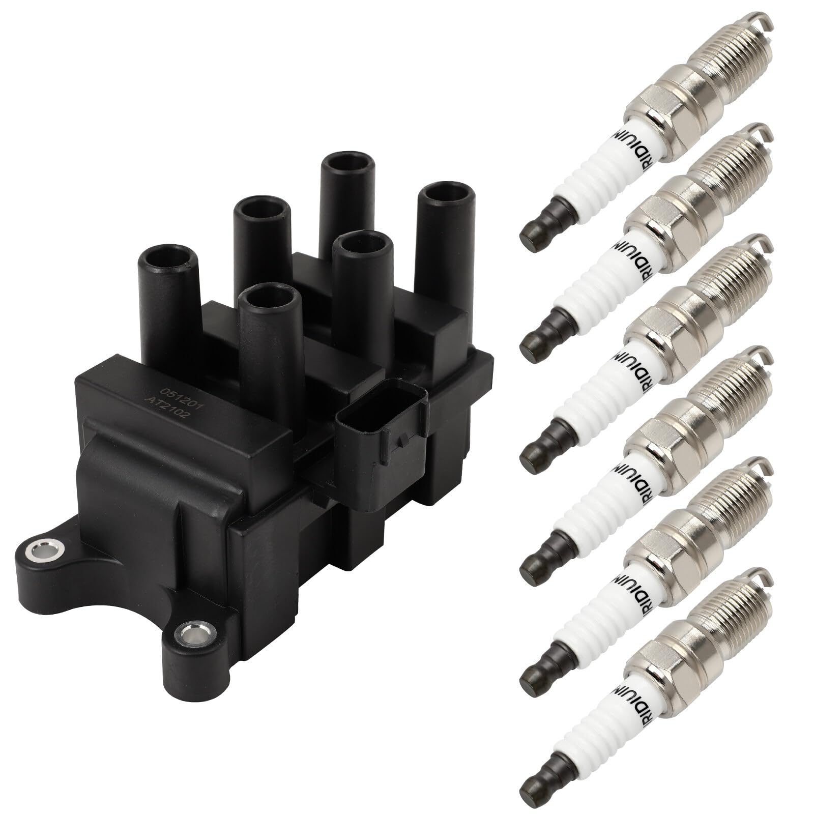 Photo 1 of OCPTY 1 ignition coils wilth 6 iridium Spark Plugs, Fit for Mercury Sable 3.0L 2001-2005,for Mercury Monterey 4.2L 2004-2007,for Ford for F-150 4.2L 2001-2008 DG485 C1312 E260