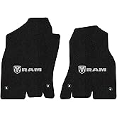 Lloyd Mats Custom-Fit Carpeted Floor Mats Premium Luxury Floor Liners for Dodge RAM 1500 2019-2023 LogoMat 2Pc Set Charcoal (New Body)