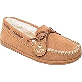 Minnetonka Women's Camp Tie Moc - Indoor/Outdoor Cozy Slippers with Durable Sole