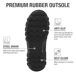 HISEA Women's Mid Calf Rain Boots Waterproof Rubber