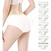 Viraélive Women’s Real-Fit Disposable Cotton Underwear 7-Pack, Individually Wrapped Breathable Travel Panties, Soft Briefs