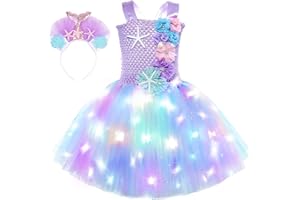 Tutu Dreams LED Unicorn Dress for Girls Rainbow Light Up Tutu Halloween Costumes Birthday Holiday Party