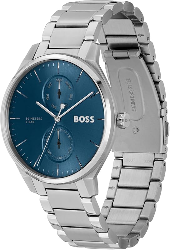 Boss Reloj Analógico de Cuarzo multifunción para Hombre Colección Tyler Collection con Correa en Acero Inoxidable
