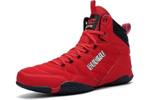 ZHENSI Men's Wrestling Shoes, Boxing Fighting Shoes Soft Bottom Lightweight Indoor Fitness Ankle Sports Boots