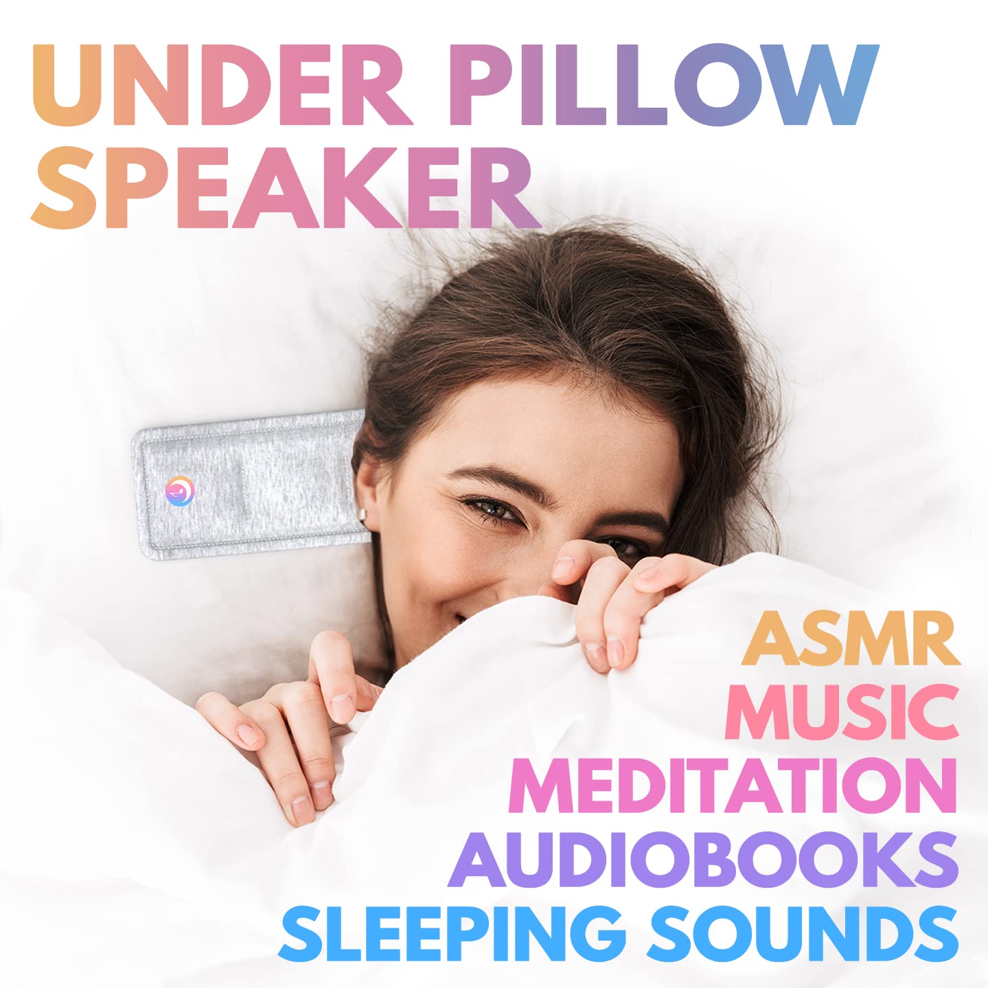 Photo 1 of Drowsie Pillow Speaker Flexi - Black' – Fall Asleep Faster & Stay Asleep Longer with Sleeping Sounds or Music, Audiobooks, Meditations from Apps Like: Calm, Headspace, Spotify, Audible