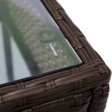 Yaheetech 3-Piece Rattan Garden Set Outdoor Patio Table Chairs Cushions Brown view 9