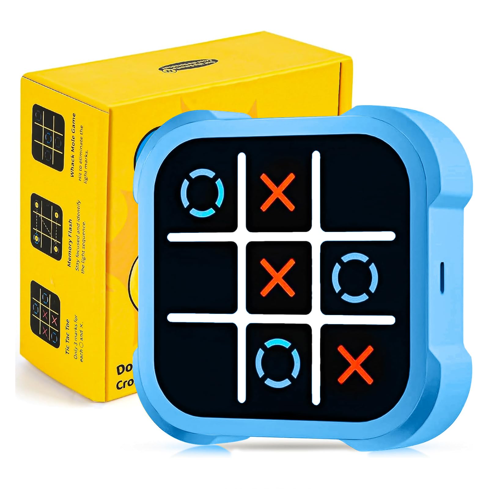 3 in 1 Electronic Tic Tac Toe Game, Handheld Noughts and Crosses Game, Portable Travel Games for Car Ride, Toys Gift Idea for Kids and Adults, Birthday Gifts for Boys Girls