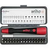 Wiha 75958 PicoFinish Precision Micro Bit Set with Extension, 36 Piece | Slotted, phillips, hex, torx, pentalobe, standoff and Y-type micro bits; PicoFinish handle; magnetic holder