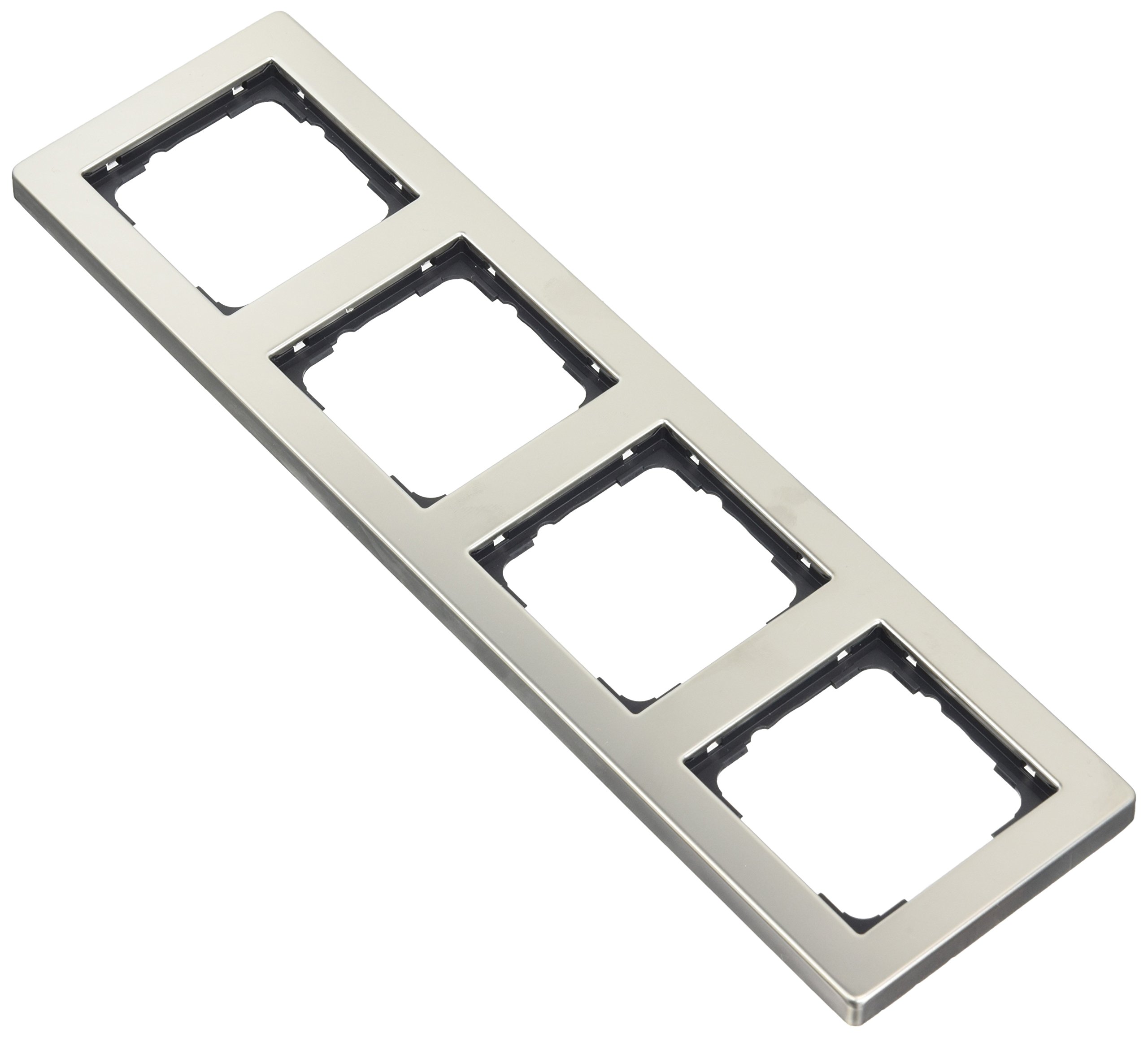 Gira 021433 Cover Frame E2 4-Way Stainless Steel