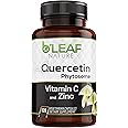 B'LEAF NATURE Quercetin Phytosome Blend, 120 Count, 1000mg - High Absorption Vegetarian Capsules with Vitamin C and Zinc - Non-GMO Supplement for Allergy Relief, Immune, Brain and Energy Support