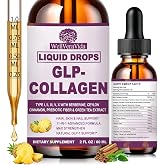 10-in-1 Liquid Collagen for Women, GLP Friendly Multi Collagen Supplements | Support Hair Growth, Skin Nails &amp; Gut Health, 5-Type Hydrolyzed Collagen w. Berberine, Green Tea, Ceylon Cinnamon &amp; Bromelain
