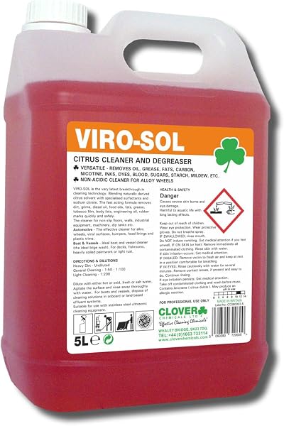 Clover Chemicals Virosol Citrus Based Cleaner/Degreaser 5 L