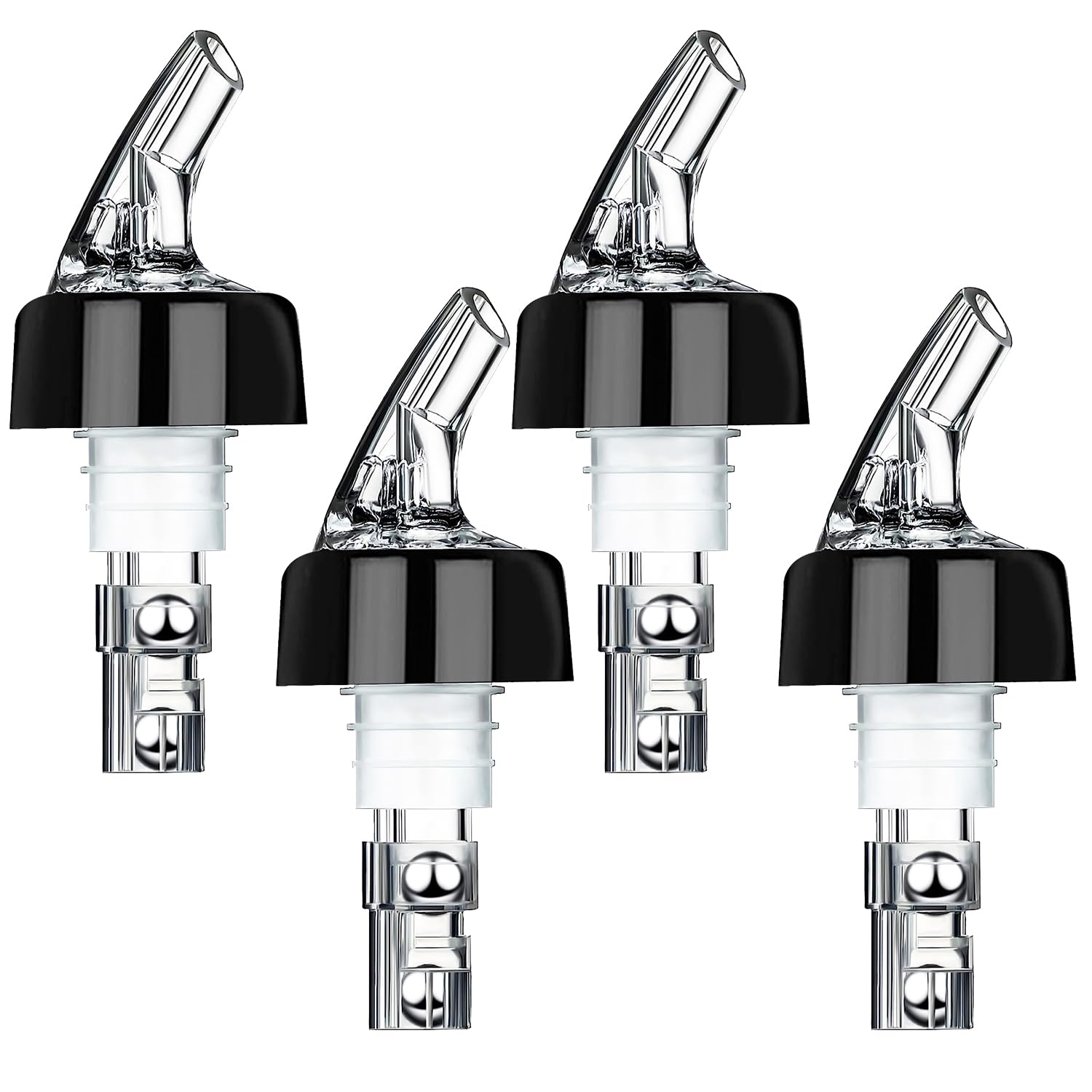 Automatic Measured Bottle Pourer,measured liquor bottle pourers for Spirits,quick shot spirits measuring pourer,Wine Cocktail Alcohol Automatic Dispenser Home Bar Tools 20ml(4 pack)