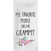 Tzhim Grammy Gifts Kitchen Towels, Gifts for Grammy Grammie Hand Towels, Grammy Christmas Dish Towel Tea Towel for Kitchen, BestGrammy Gift, 16x24inch