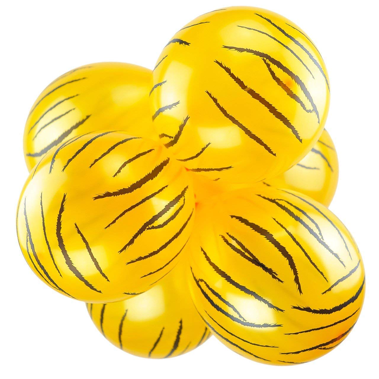 Happium 10Pcs 12" Printed Latex Balloons, Kids Theme Birthday Party, Farm Safari Animal Theme Balloons Theme Birthday Party Kids Puppy Birthday Party Decoration (Tiger)