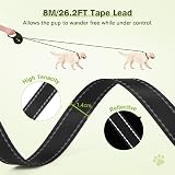 pecu te Pecute Retractable Dog Leash 8m with Poo Bag Holder Black 30kg view 4