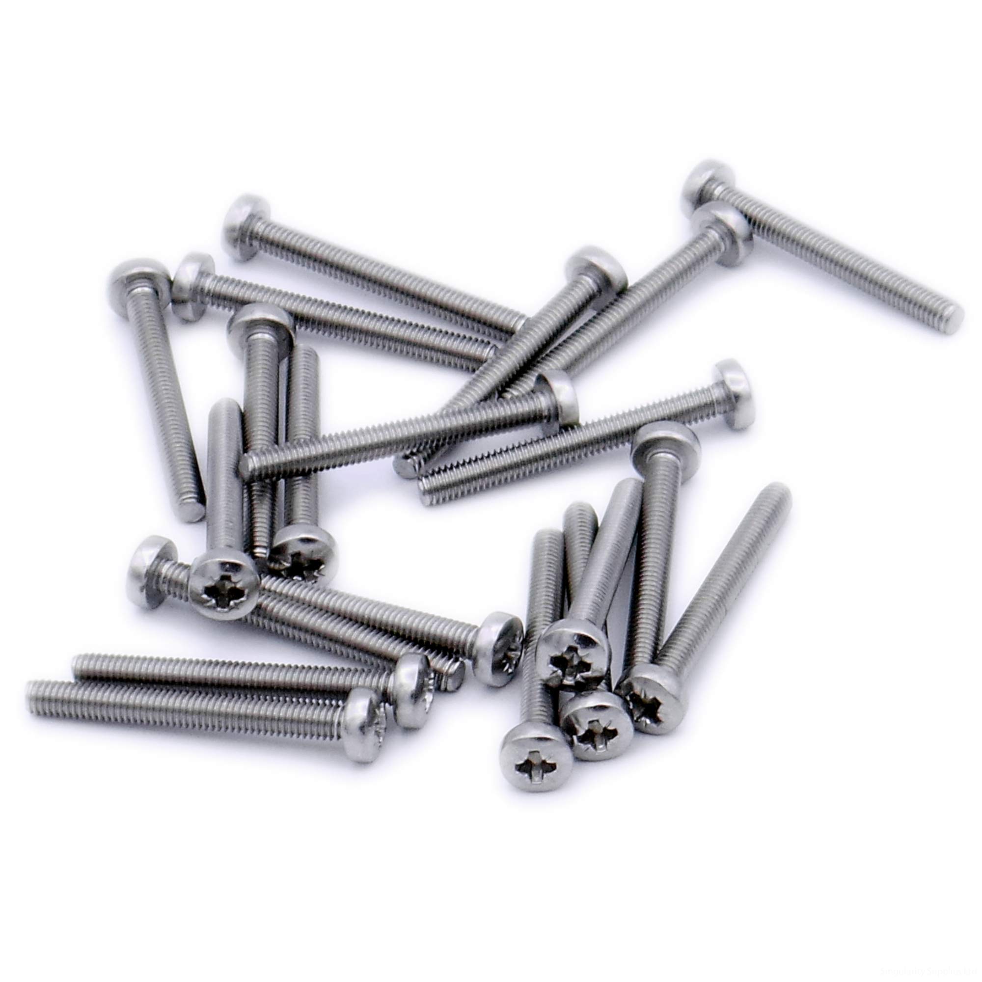 M4 (4mm x 6mm) Pozi Pan Machine Screw (Bolt) - Stainless Steel (A2) (Pack of 20)