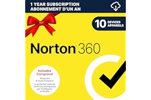 Norton 360, 2026 Ready, Antivirus software for 10 Devices, 1-Year Subscription - Includes VPN, Password Manager and PC Cloud 
