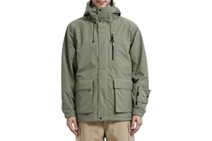 MONTFLIX Men's Ski Jacket Waterproof Insulated Winter Snow Coat for Outdoor Snowboarding Raincoat