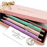 MESMOS Pastel Pens, Mindfulness Gifts, Inspirational Fancy Pens for Women, Wellness & Spiritual Gifts, Self Love Self Care Relaxing Gift, Journaling Cute Luxury Pretty Pen Set